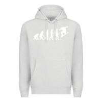 Dove Grey Snowboarding Evolution | Snowboard Mountain Winter Premium Hoodie - artisFamous