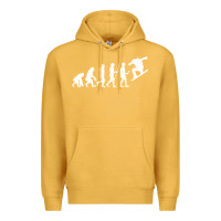 Mustard Snowboarding Evolution | Snowboard Mountain Winter Premium Hoodie - artisFamous