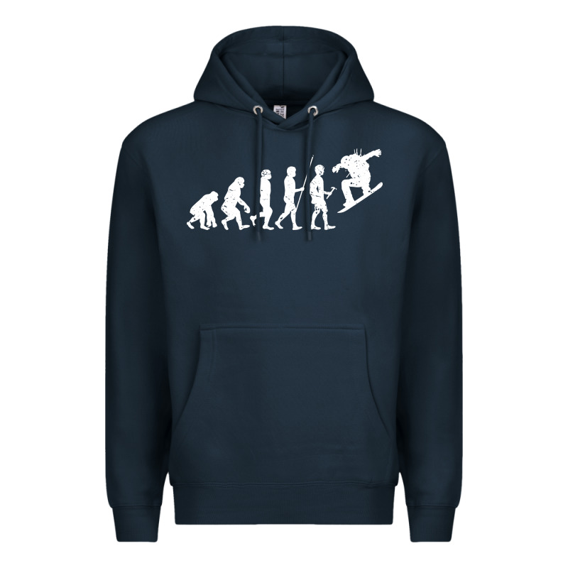 Snowboarding Evolution | Snowboard Mountain Winter Premium Hoodie by artisFamous | Teevron
