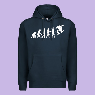 Snowboarding Evolution | Snowboard Mountain Winter Premium Hoodie Designed By Artisfamous