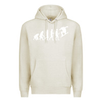 Oatmeal Heather Snowboarding Evolution | Snowboard Mountain Winter Premium Hoodie - artisFamous