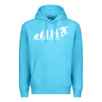 Ocean Blue Snowboarding Evolution | Snowboard Mountain Winter Premium Hoodie - artisFamous