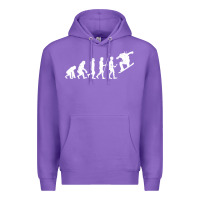 Purple Snowboarding Evolution | Snowboard Mountain Winter Premium Hoodie - artisFamous