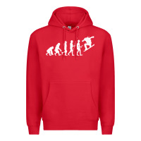 Red Snowboarding Evolution | Snowboard Mountain Winter Premium Hoodie - artisFamous