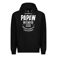 Black Mens They Call Me Papaw Because Partner In Crime - Dad & Grandpa Birth Premium Hoodie - artisFamous