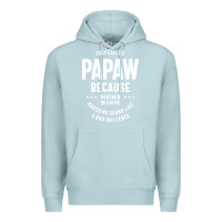 Blue Mist Mens They Call Me Papaw Because Partner In Crime - Dad & Grandpa Birth Premium Hoodie - artisFamous