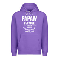 Purple Mens They Call Me Papaw Because Partner In Crime - Dad & Grandpa Birth Premium Hoodie - artisFamous