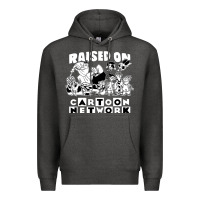 Charcoal Heather raised on cartoon network Premium Hoodie - artisFamous