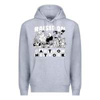 Heather Grey raised on cartoon network Premium Hoodie - artisFamous