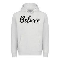 Dove Grey believe Premium Hoodie - artisFamous
