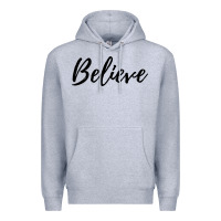 Heather Grey believe Premium Hoodie - artisFamous
