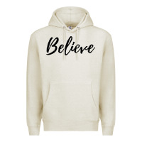 Oatmeal Heather believe Premium Hoodie - artisFamous