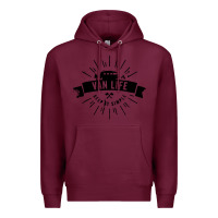 Burgundy camper vintage retro Premium Hoodie - artisFamous