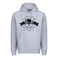Heather Grey camper vintage retro Premium Hoodie - artisFamous