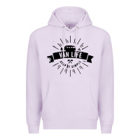 Lilac camper vintage retro Premium Hoodie - artisFamous