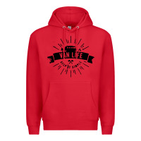 Red camper vintage retro Premium Hoodie - artisFamous
