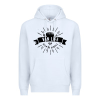 White camper vintage retro Premium Hoodie - artisFamous