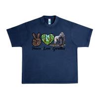 Navy Peace Love Gorillas Urban Heavy Tee - LillyAllenDesigns