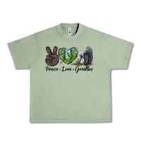 Oil Green Peace Love Gorillas Urban Heavy Tee - LillyAllenDesigns