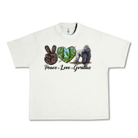 Pistachio Peace Love Gorillas Urban Heavy Tee - LillyAllenDesigns