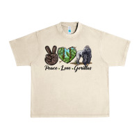 Sandshell Peace Love Gorillas Urban Heavy Tee - LillyAllenDesigns