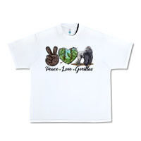 White Peace Love Gorillas Urban Heavy Tee - LillyAllenDesigns