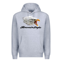 Heather Grey the screaming eagle Premium Hoodie - artisFamous