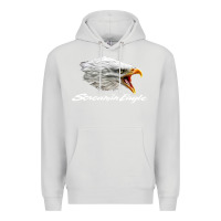 Dove Grey the screaming eagle Premium Hoodie - artisFamous
