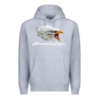 Heather Grey the screaming eagle Premium Hoodie - artisFamous