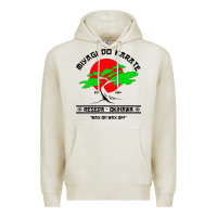 Oatmeal Heather MIYAGY DO KARATE Premium Hoodie - artisFamous