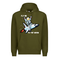 Army Green dogecoin hodl to the moon Premium Hoodie - artisFamous