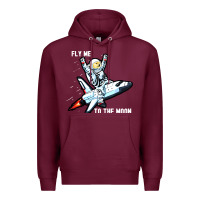 Burgundy dogecoin hodl to the moon Premium Hoodie - artisFamous