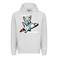 Dove Grey dogecoin hodl to the moon Premium Hoodie - artisFamous