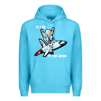 Ocean Blue dogecoin hodl to the moon Premium Hoodie - artisFamous
