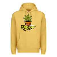 Antique Gold flower pot funny weed Premium Hoodie - artisFamous