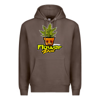 Coffee flower pot funny weed Premium Hoodie - artisFamous