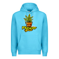 Ocean Blue flower pot funny weed Premium Hoodie - artisFamous