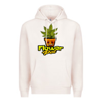 Pale Pink flower pot funny weed Premium Hoodie - artisFamous