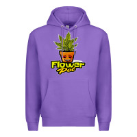 Purple flower pot funny weed Premium Hoodie - artisFamous