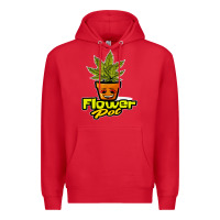 Red flower pot funny weed Premium Hoodie - artisFamous