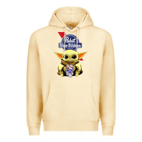 Pina Colada Baby Yoda Hugs Pabst Blue Ribbon Beer Premium Hoodie - artisFamous