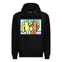 Black best buddies Premium Hoodie - artisFamous