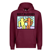 Burgundy best buddies Premium Hoodie - artisFamous