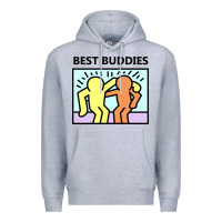 Heather Grey best buddies Premium Hoodie - artisFamous