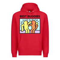 Red best buddies Premium Hoodie - artisFamous