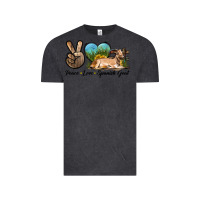 Vintage Black Peace Love Spanish Goat Vintage Tee - LillyAllenDesigns
