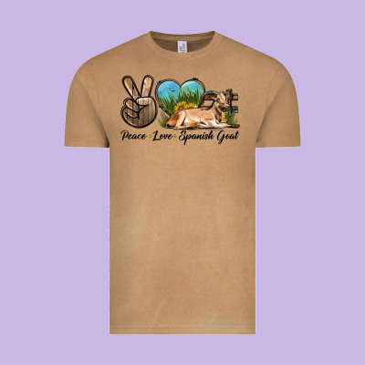 Peace Love Spanish Goat Vintage Tee Designed By Lillyallendesigns