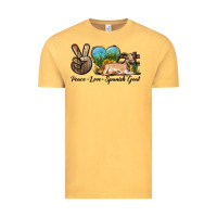 Vintage Mustard Peace Love Spanish Goat Vintage Tee - LillyAllenDesigns