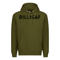 Army Green dilligaf do i look like  sarcastic humor Premium Hoodie - artisFamous