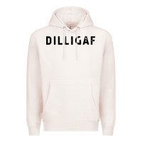 Pale Pink dilligaf do i look like  sarcastic humor Premium Hoodie - artisFamous